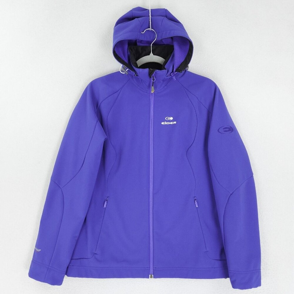 Eider Jacket Women US 12 44 Purple Nora Hooded Windfender Soft Shell Windbreaker